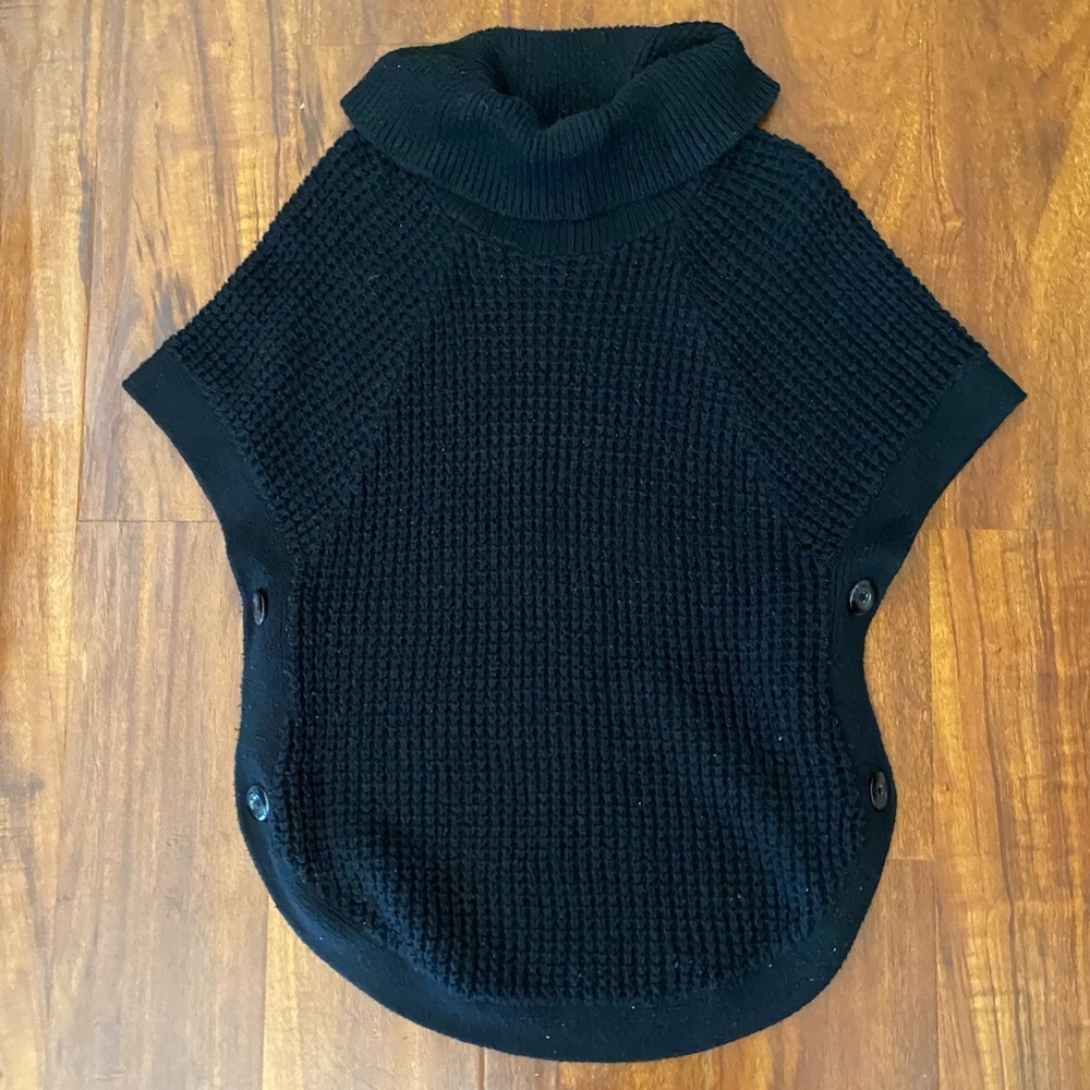 Black Turtleneck Knit Maternity Sweater